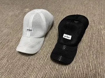 프린스 메쉬 캡 2개 세트 화이트 블랙