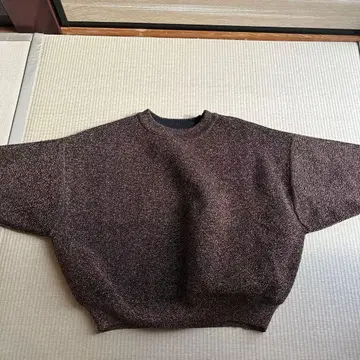 브라운 스파클 니트 오분소매