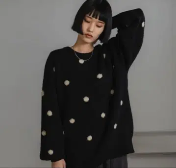 도트 JQ 니트 풀오버 LS 로리즈팜 미사용 새상품 이번 시즌 신상