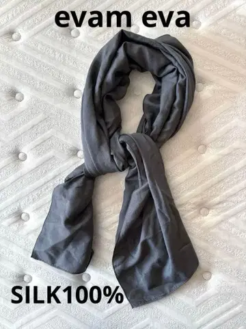새상품급! 대형 evam eva 실크 100% 스톨 숄