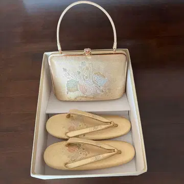 골드 꽃무늬 자수 일본 의류용 백과 조리 세트