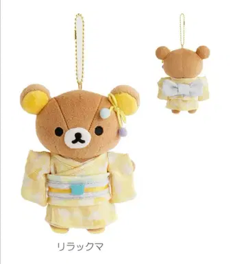 리락쿠마 일본풍 일본 의류 기모노 매달리는 봉제 인형