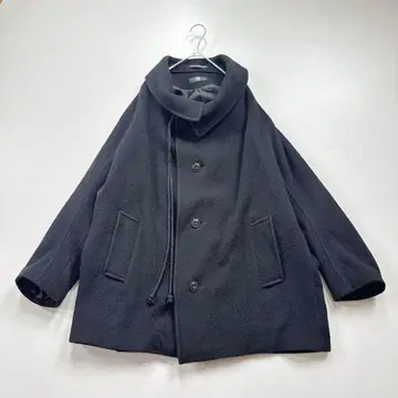 Y's 와이즈 울 스탠드 카라 숏코트 블루종 블랙 1