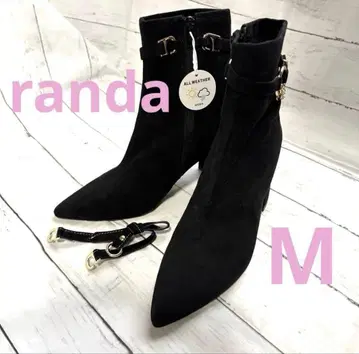 RANDA 발수 방수 참 2종 교체 스웨이드 숏부츠 블랙 M 사이즈