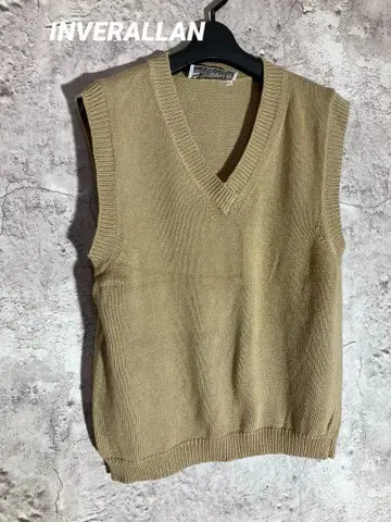 INVERALLAN 인버아란 V넥 니트 베스트 사이즈 10 지레