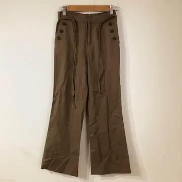 여성용 팬츠 카키 와이드 팬츠 2000s.vintage풍