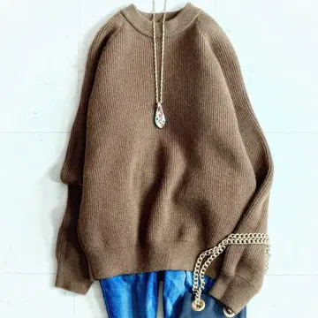 새상품급 론 헤르만 RHC 울 리브 니트 풀오버 그린 카키