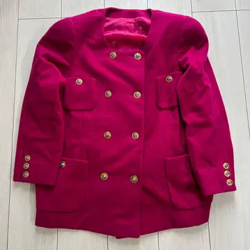 00년대 빈티지 마젠타 더블 브레스트 자켓 그런지 y2k