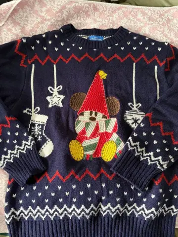 디즈니 크리스마스 2023 릴린린 스웨터 네이비