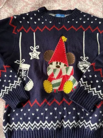 디즈니 크리스마스 2023 릴린린 스웨터 네이비