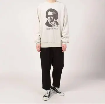 베토벤 프린트 위인 맨투맨 XL 구제 의류