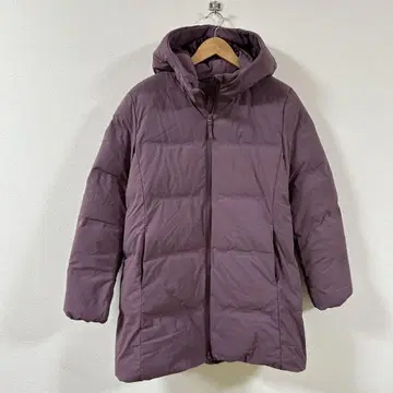 새상품급 유니클로 여성용 심리스 다운 후드티 후드 다운 코트