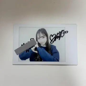 Pixel Ribbon [ 하야마 시즈쿠 ] 친필 사인 폴라로이드