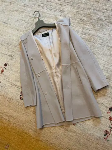 레리안 고급 울 100% 튜닉 기장 코트