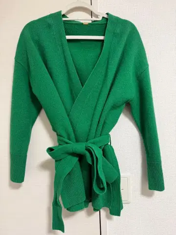 미라 오웬 그린 니트 랩 가디건