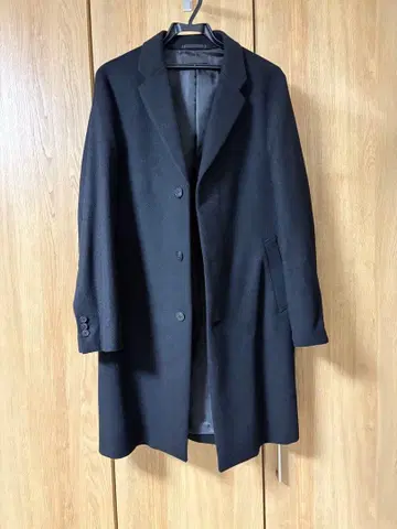 미사용 새상품 유니클로 캐시미어 혼방 체스터 코트 블랙