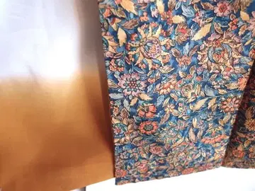 염색 코몬 (사라사 당화문) 화장 65 순수 실크 새상품급