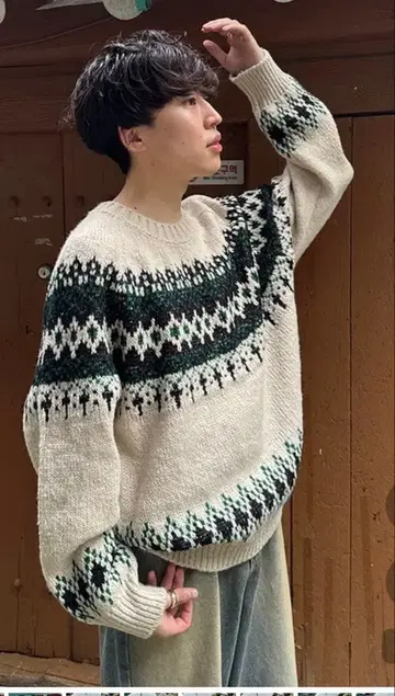 노르딕 무늬 니트