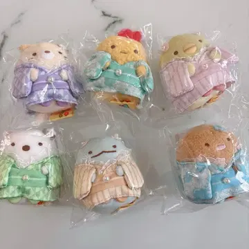 일본 의류 스미코구라시 봉제 인형 6개 세트 2025