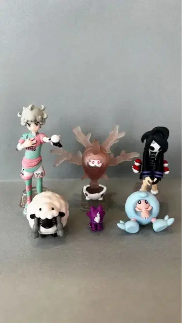 포켓몬 피규어 6체 세트 스탠드 포함