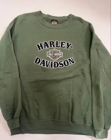 HARLEY-DAVIDSON 로고 맨투맨 L 사이즈 올리브 그린