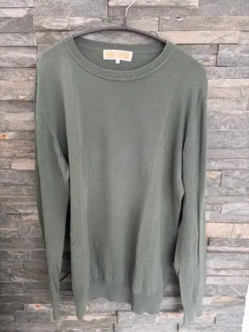 빔즈 B:MING 올리브 그린 니트 스웨터 L 사이즈 일본제