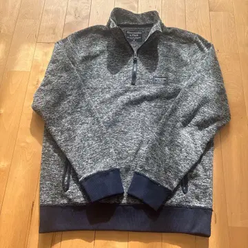 아바클로 하프 지퍼 네이비 맨투맨