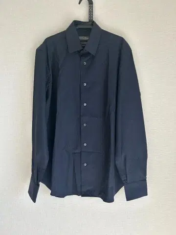 Salvatore Ferragamo 남성용 긴팔 셔츠 M 네이비