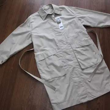 [ 미사용품 ] 유니클로 U 베이지 스텐카라 코트 S 사이즈