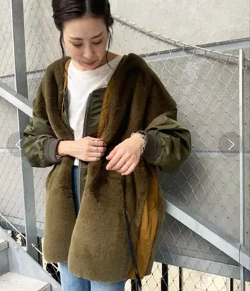 etsinta 에신타 퍼 절개 자켓