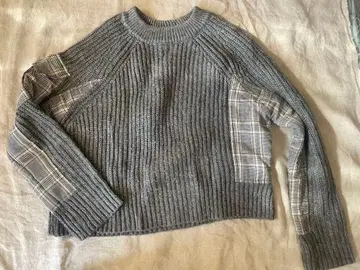 ZARA 그레이 리브 스웨터 M