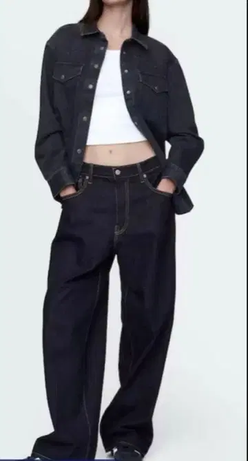 [ 새상품 ] GAP 인기 완판 슈퍼 배기 데님 블루 28 x 30