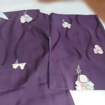 보라색 코몬 기모노