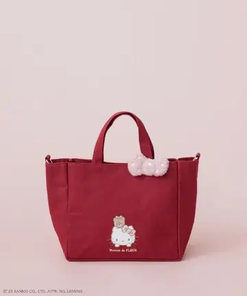 메종 드 플뢰르 헬로키티 2way 토트백 레드