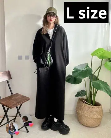 [택 포함 새상품] 하프 지퍼 원피스 L 사이즈 블랙