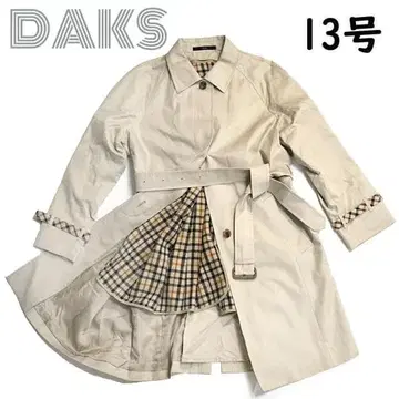 DAKS 체크 무늬 울 라이너 세트 트렌치코트 여성용 LL 닥스