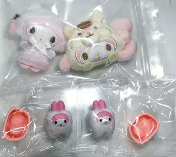 마이멜로디 가챠가챠 헤어 클립 브로치 묶음 판매 4점