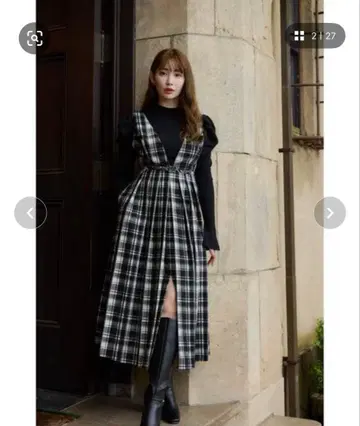 herlipto Classic Plaid Jumper Dress