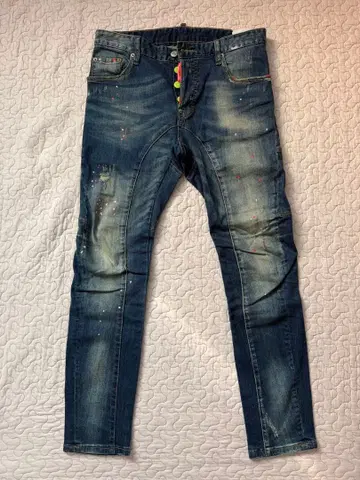 DSQUARED2 다크 블루 스키니 청바지 46