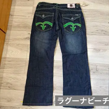 라구나 비치 데님 38 그린 멋진 해골