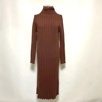 ROSIEE 브라운 롱 니트 원피스