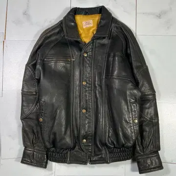 ANGEL LEATHER 엔젤 가죽 레더 블루종 천연 가죽 블랙