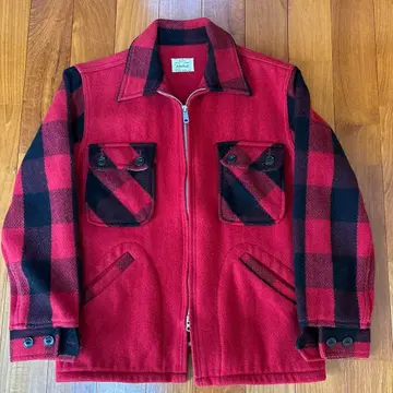 Johnbull 레드/블랙 체크 자켓