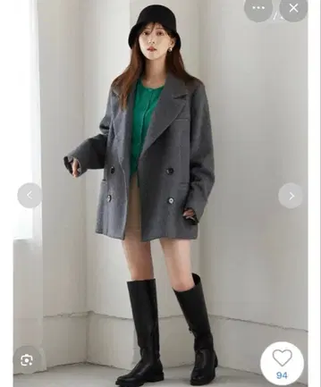 Snidel 오버 박스 자켓 코트