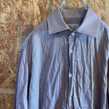 AE9255 ZARA MAN 긴팔 셔츠 와인 레드 남성용 38 포스