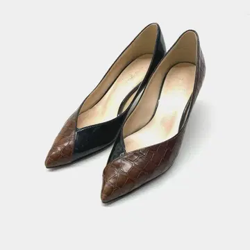 GINZAKanematsu 바이컬러 하이힐 펌프스 A2910