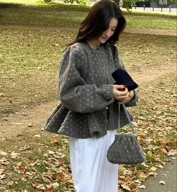 [정품] Bibiy. ODETTE BOA CARDIGAN 아우터
