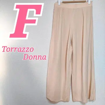 Torrazzo Donna 니트 와이드 팬츠 크림 가을 겨울 코디 깔끔한