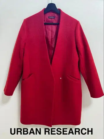 새상품급 URBAN RESEARCH 체스터 코트 레드