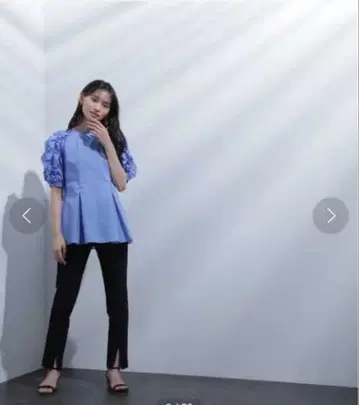 NATURAL BEAUTY BASIC 센터 슬릿 팬츠 블랙